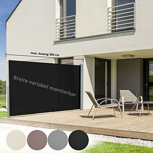 casa pura® Seitenmarkise Schwarz 200×300 cm - 2