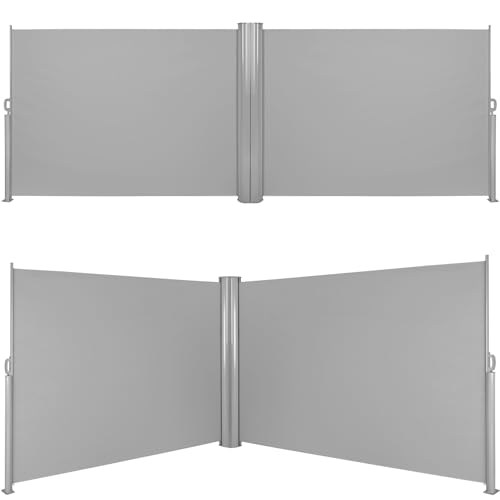 TecTake Doppel-Seitenmarkise Grau 180×600 cm - 9