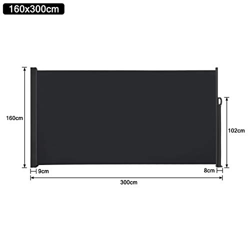 SAILUN® Seitenmarkise 160 x 300 cm Anthrazit - 2