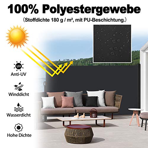 SAILUN® Seitenmarkise 160 x 300 cm Anthrazit - 3