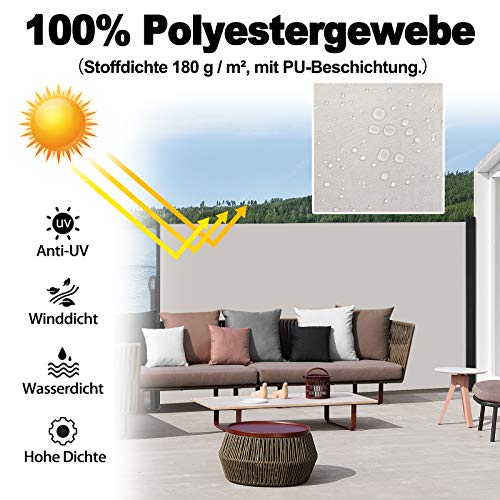 SAILUN® Seitenmarkise 160 x 300 cm Grau - 3