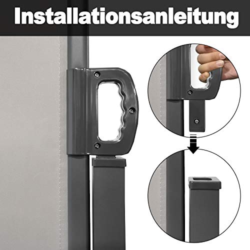 SAILUN® Seitenmarkise 160 x 300 cm Grau - 5