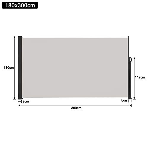 SAILUN® Seitenmarkise , 180 x 300 cm Grau - 2
