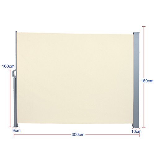 LZQ Seitenmarkise 160×300 cm Beige - 3