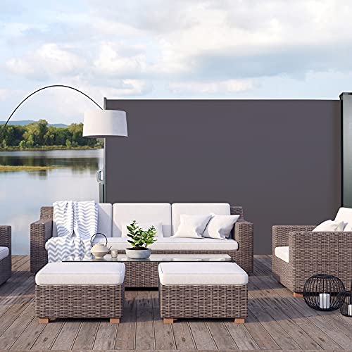 CCLIFE Seitenmarkise Anthrazit 160×300 cm - 3