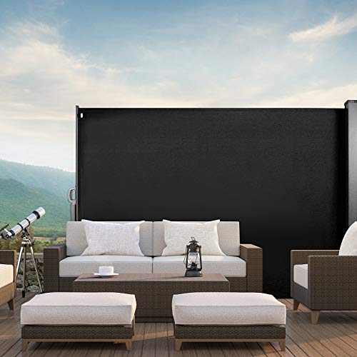 CCLIFE Seitenmarkise Schwarz 160×300 cm - 7