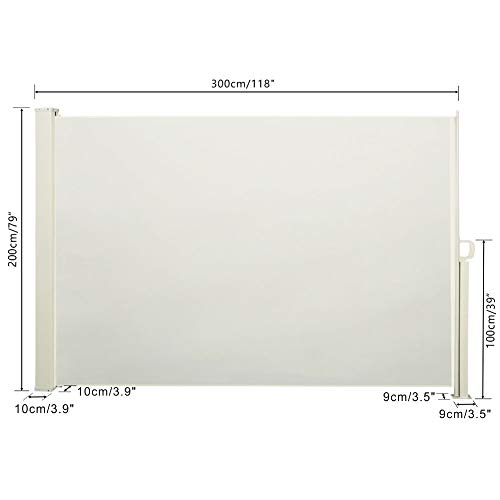 CCLIFE Seitenmarkise Beige 200×300 cm - 7