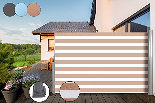 CCLIFE Seitenmarkise Braun 160×300 cm - 9