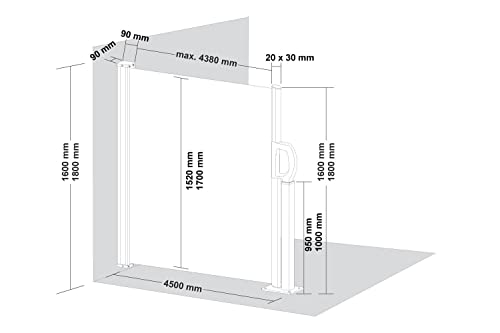 empasa Seitenmarkise Start 160×450 cm anthrazit - 7