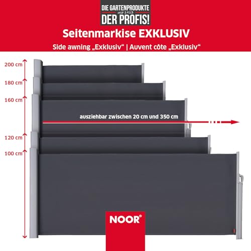 Noor Seitenmarkise 180×350 cm anthrazit - 4