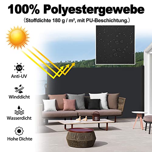 MCTECH® Seitenmarkise 180 x 300 Anthrazit - 3