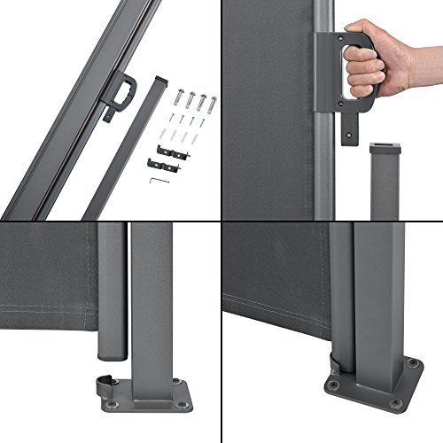 [pro.tec] Seitenmarkise 160 x 300 cm Grau - 6