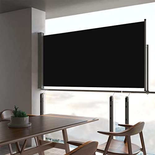 vidaXL Seitenmarkise 80×300 cm Schwarz - 2