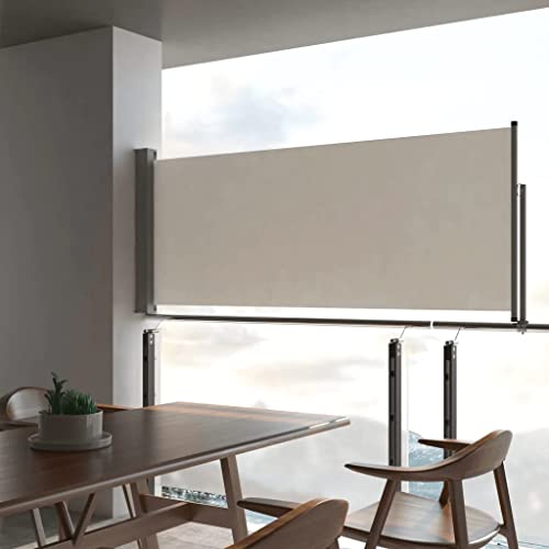 vidaXL Seitenmarkise 60×300 cm Creme - 9