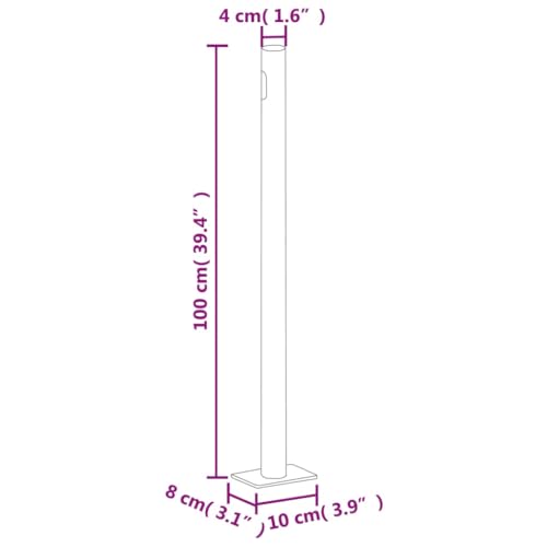 vidaXL Seitenmarkise 160×300 cm Braun - 8