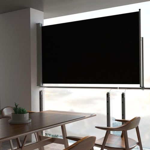 vidaXL Seitenmarkise 140×300 cm Schwarz - 2