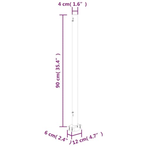 vidaXL Seitenmarkise 140×300 cm Schwarz - 9