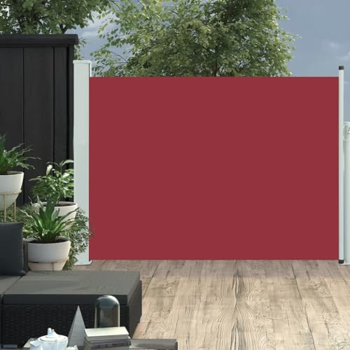 vidaXL Seitenmarkise 100×500 cm Rot - 2