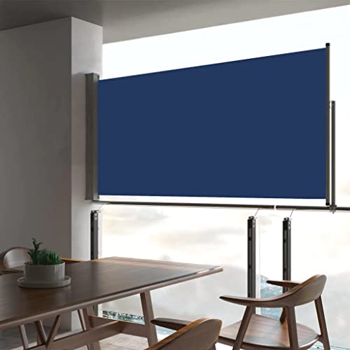 vidaXL Seitenmarkise 80×300 cm Blau - 8