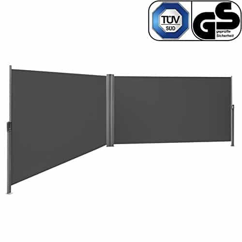Songmics Doppel Seitenmarkise 180 x 600 cm TÜV SÜD zertifiziert
